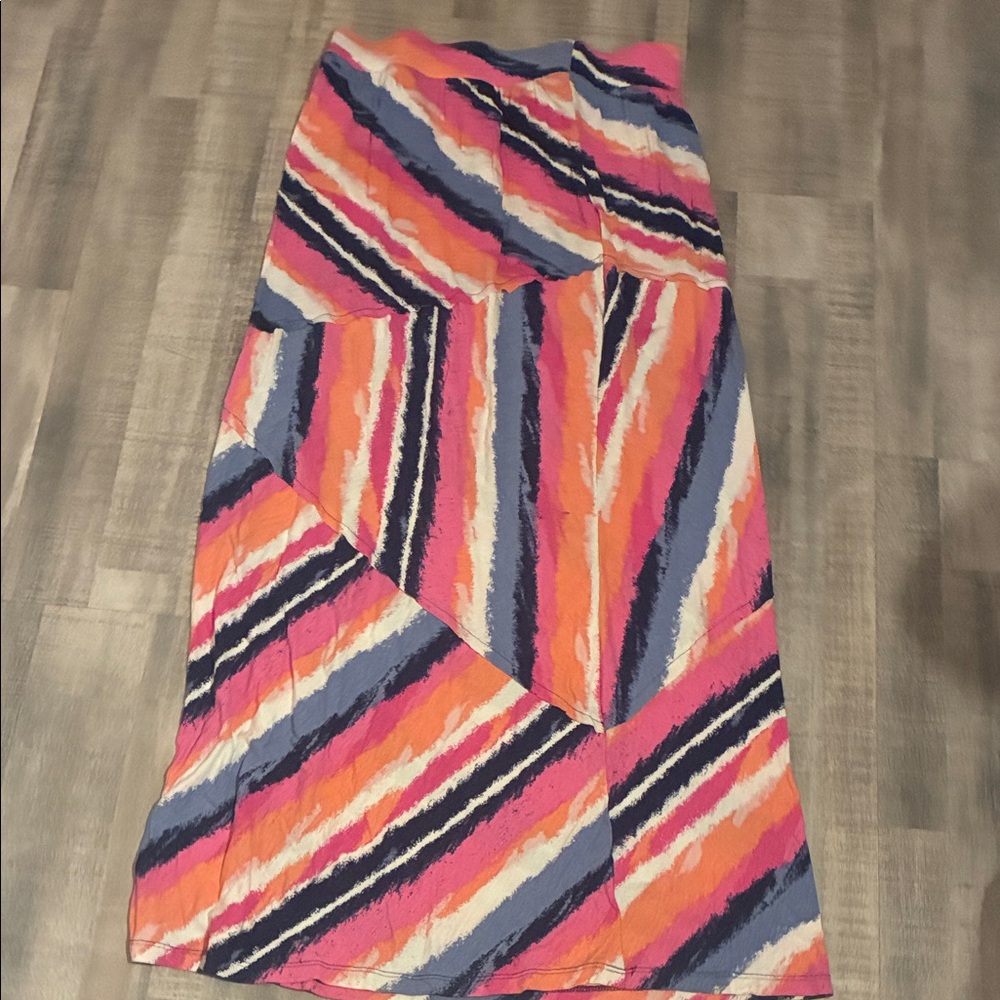 Vibrant Striped Maxi Skirt